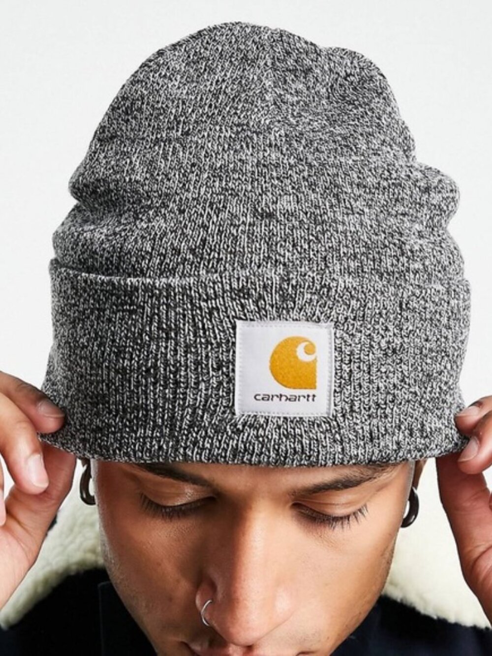 Carhartt Unisex Gray Heathered Beanie Cap
